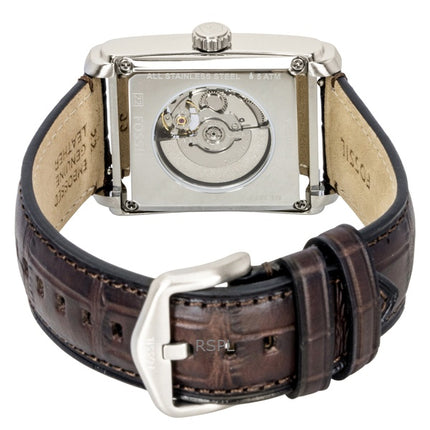 Reloj Fossil Carraway automático con correa de piel de cocodrilo y esfera azul con corazón abierto ME3273 para hombre