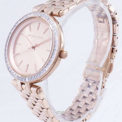 Michael Kors Darci Mini cristales rosa dorado MK3366 reloj de mujeres