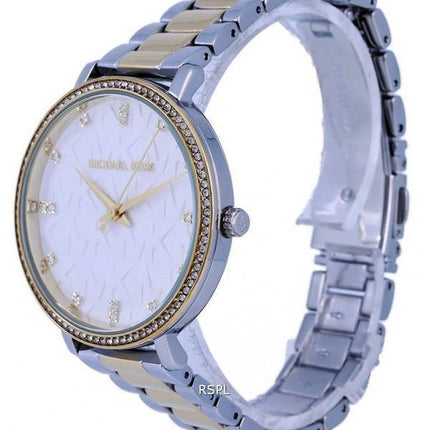 Michael Kors Pyper Crystal Accents Two Tone acero inoxidable cuarzo MK4595 Watch de Women es