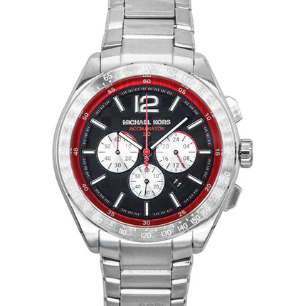 Reloj Michael Kors Accelerator 2.0 Oversized Chronograph de acero inoxidable con esfera negra y cuarzo MK9176 para hombre
