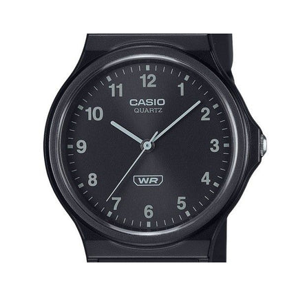 Reloj unisex Casio POP analógico de cuarzo con correa de resina de base biológica MQ-24B-1B, esfera negra