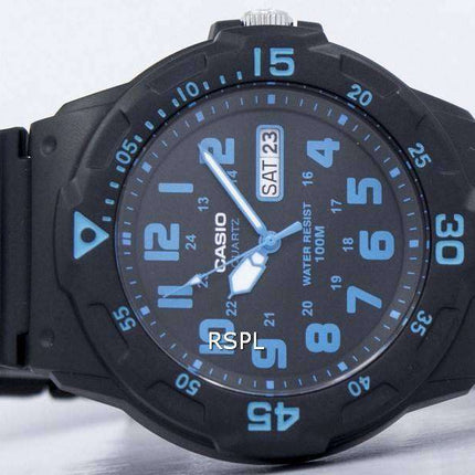 Reloj Casio cuarzo 100M analógico Dial negro MRW-200H-2BVDF MRW-200H-2BV hombres