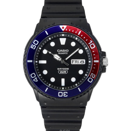 Reloj Casio Standard analógico de cuarzo con correa de resina y esfera negra MRW-230H-1E2V para hombre, 100 m