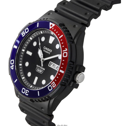 Reloj Casio Standard analógico de cuarzo con correa de resina y esfera negra MRW-230H-1E2V para hombre, 100 m