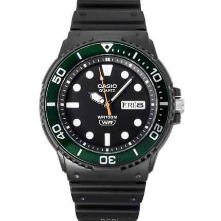 Reloj Casio analógico estándar con correa de resina y esfera negra de cuarzo MRW-230H-1E3V 100M para hombre