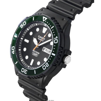 Reloj Casio analógico estándar con correa de resina y esfera negra de cuarzo MRW-230H-1E3V 100M para hombre