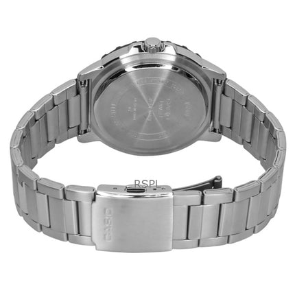 Reloj Casio Standard analógico de acero inoxidable con esfera azul aguamarina de cuarzo MTD-125D-2A3V 100M para hombre