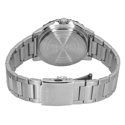 Reloj Casio Standard analógico de acero inoxidable con esfera plateada de cuarzo MTD-125D-7AV 100M para hombre