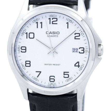 Reloj Casio cuarzo analógico Dial blanco cuero negro MTP-1183E-7BDF MTP-1183E-7B de los hombres