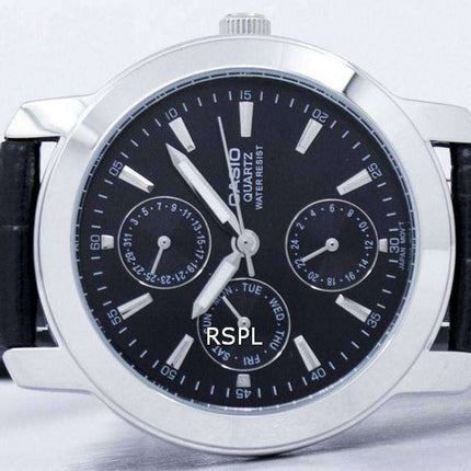 Reloj Casio Enticer cuarzo Dial Multi cuero correa MTP-1192E-1ADF MTP-1192E-1A hombre
