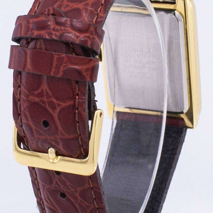 Casio Enticer cuarzo analógico Dial plata MTP-1235GL-7ADF MTP-1235GL-7A cuero reloj de hombres