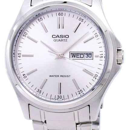 Casio Enticer cuarzo analógico Dial plata MTP 1239D de 7ADF MTP 1239D-7A reloj de hombres