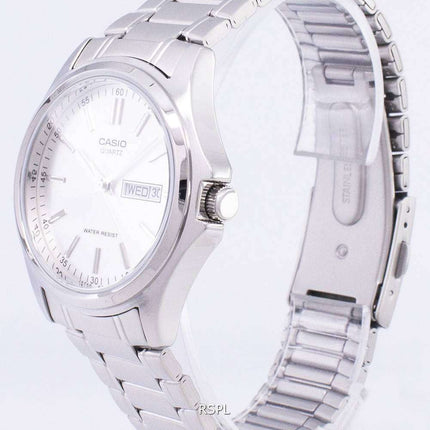 Casio Enticer cuarzo analógico Dial plata MTP 1239D de 7ADF MTP 1239D-7A reloj de hombres