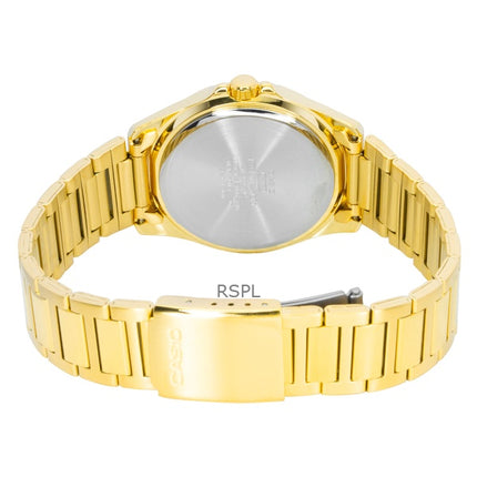 Reloj Casio Standard analógico de cuarzo MTP-1370G-1AV para hombre, de acero inoxidable, tono dorado y esfera negra