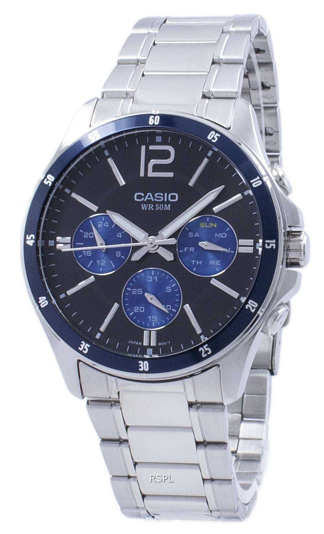 Casio Enticer cuarzo analógico MTP-1374D-2AV MTP1374D-2AV reloj de Men