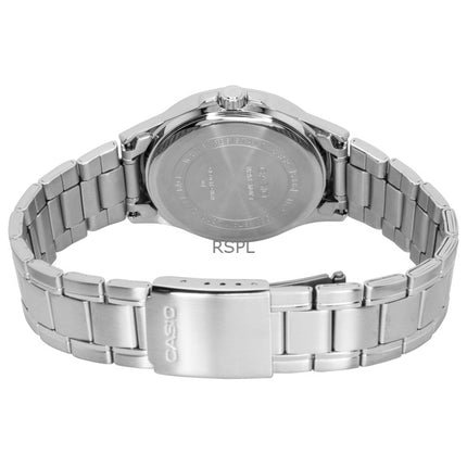 Reloj Casio Standard analógico de acero inoxidable con esfera gris de cuarzo MTP-1381D-8AV para hombre