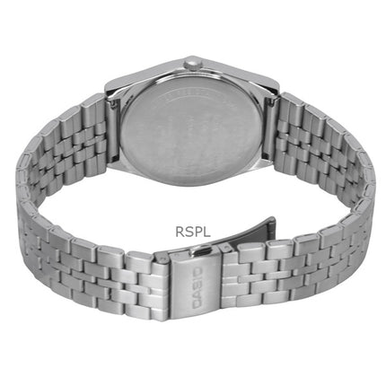 Reloj unisex Casio estándar analógico de acero inoxidable con esfera verde y cuarzo MTP-B145D-3AV