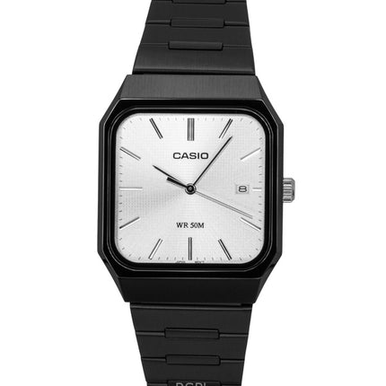 Reloj Casio Standard analógico de acero inoxidable con esfera plateada de cuarzo MTP-B185B-7AV para hombre