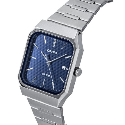 Reloj Casio Standard analógico de acero inoxidable con esfera azul de cuarzo MTP-B185D-2A1V para hombre