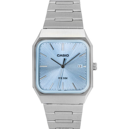 Reloj Casio Standard analógico de acero inoxidable con esfera azul hielo de cuarzo MTP-B185D-2A2V para hombre