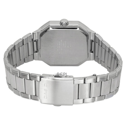 Reloj Casio analógico de acero inoxidable con esfera negra de cuarzo MTP-B195D-1AV para hombre