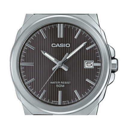 Reloj Casio estándar analógico de acero inoxidable con esfera gris y cuarzo MTP-E720D-8AV para hombre