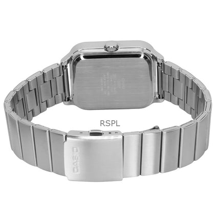 Reloj Casio estándar analógico fase lunar esfera plateada cuarzo MTP-M305D-7A para hombre