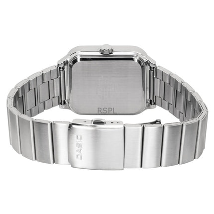 Reloj Casio Standard Analog de acero inoxidable con esfera negra y movimiento de cuarzo para hombre MTP-M306D-1AV