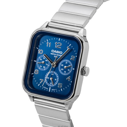 Reloj Casio Standard Analog de acero inoxidable con esfera azul y movimiento de cuarzo MTP-M306D-2AV para hombre