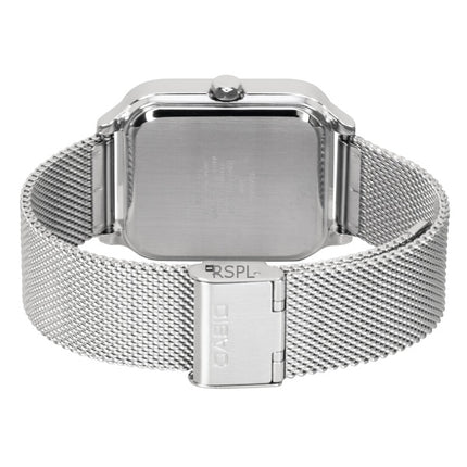 Reloj Casio Standard Analog de acero inoxidable con esfera negra y movimiento de cuarzo para hombre MTP-M306M-1AV