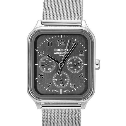 Reloj Casio Standard Analog de acero inoxidable con esfera gris y movimiento de cuarzo para hombre MTP-M306M-8AV