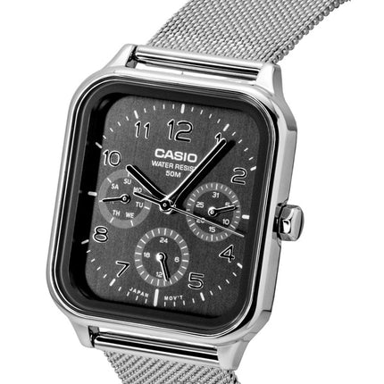Reloj Casio Standard Analog de acero inoxidable con esfera gris y movimiento de cuarzo para hombre MTP-M306M-8AV