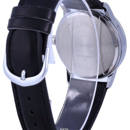 Reloj Casio de cuarzo analógico de acero inoxidable con esfera negra MTP-V002L-1B3 MTPV002L-1 para hombre