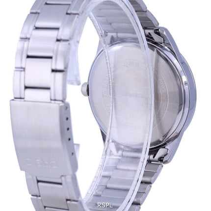 Reloj Casio de cuarzo analógico de acero inoxidable con esfera azul MTP-V005D-2B5 MTPV005D-2 para hombre