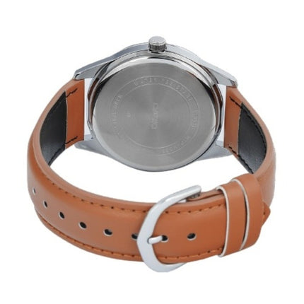 Reloj Casio de cuarzo analógico de acero inoxidable con esfera azul MTP-V005L-2B5 MTPV005L-2 para hombre