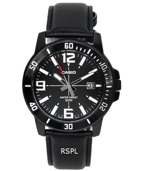 Reloj Casio Enticer analógico con esfera negra de cuarzo MTP-VD01BL-1B MTPVD01BL-1B para hombre