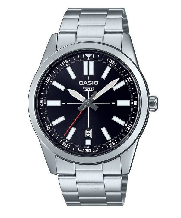 Reloj para hombre Casio Classic analógico con esfera negra MTP-VD02D-1E MTPVD02D-1