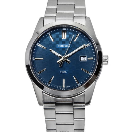 Reloj Casio estándar analógico de acero inoxidable con esfera azul y cuarzo MTP-VD03D-2A2 para hombre