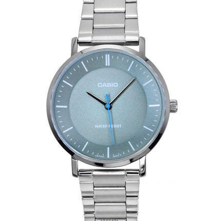 Reloj Casio Standard analógico de acero inoxidable con esfera gris de cuarzo MTP-VT04D-8E para hombre