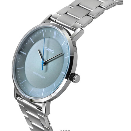 Reloj Casio Standard analógico de acero inoxidable con esfera gris de cuarzo MTP-VT04D-8E para hombre