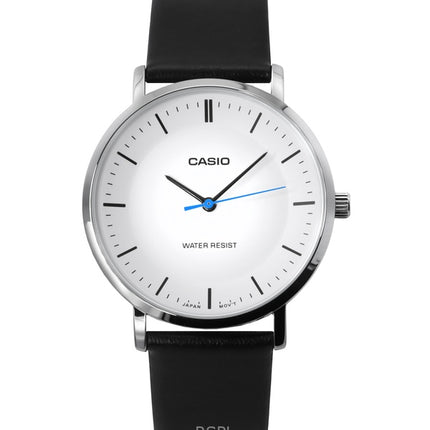 Reloj Casio Standard analógico de cuarzo con correa de cuero y esfera blanca MTP-VT04L-7E para hombre