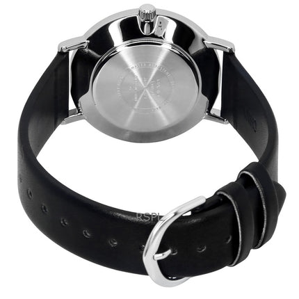 Reloj Casio Standard analógico de cuarzo con correa de cuero y esfera blanca MTP-VT04L-7E para hombre