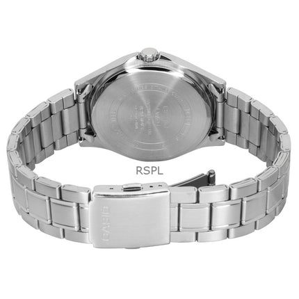 Reloj Casio Standard analógico de acero inoxidable con esfera negra de cuarzo MTS-115D-1AV para hombre