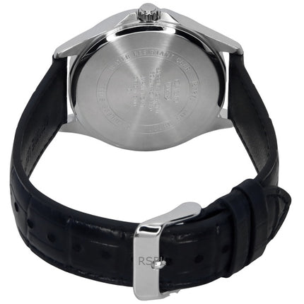 Reloj Casio Standard Solar MTS-RS100L-1AV analógico con correa de cuero y esfera negra para hombre