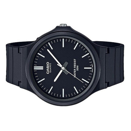 Reloj Casio Youth analógico de cuarzo con correa de resina y esfera negra MW-240-1EV para hombre