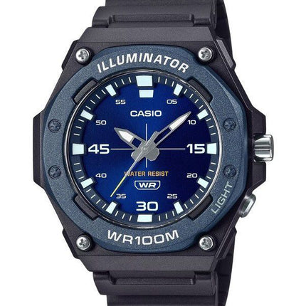 Reloj para hombre Casio MW-620H-2AV 100M con correa de resina analógica estándar y esfera azul de cuarzo