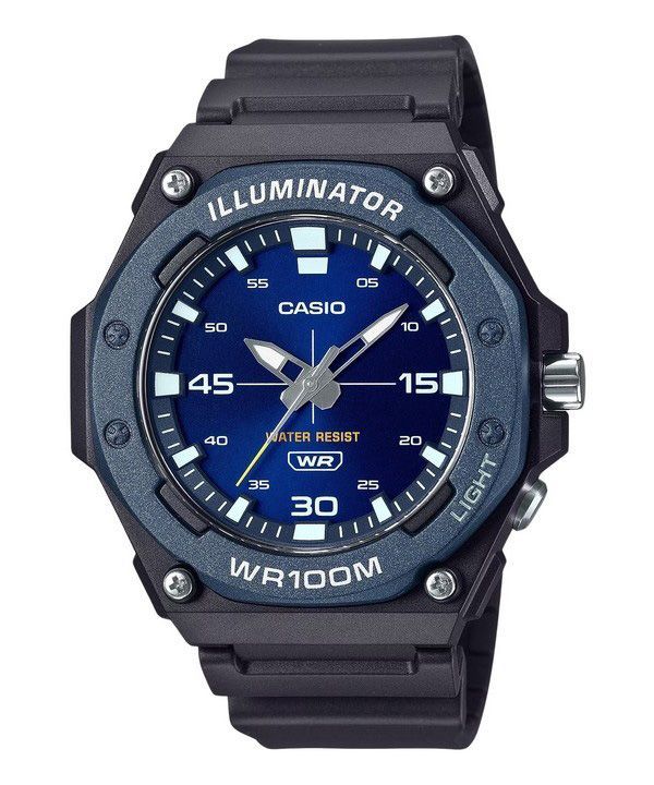 Reloj para hombre Casio MW-620H-2AV 100M con correa de resina analógica estándar y esfera azul de cuarzo