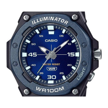 Reloj para hombre Casio MW-620H-2AV 100M con correa de resina analógica estándar y esfera azul de cuarzo