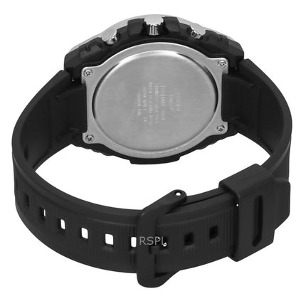 Reloj Casio Standard analógico con cronógrafo, correa de resina, esfera negra, cuarzo MWA-300H-1AV, 100 m, para hombre