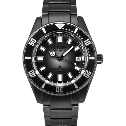 Reloj de buceo automático Citizen Promaster Fujitsubo Super Titanium con esfera negra NB6025-59H, 200 m, para hombre